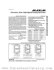 MAX301-MAX305 datasheet pdf MAXIM - Dallas Semiconductor