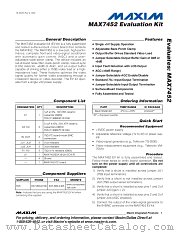 MAX7452EVKIT datasheet pdf MAXIM - Dallas Semiconductor