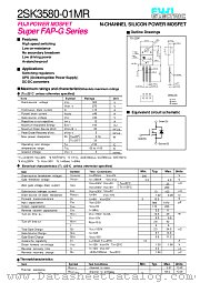 2SK3580-01MR datasheet pdf Fuji Electric
