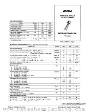 2N3012 datasheet pdf Motorola