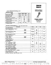 2N6431 datasheet pdf Motorola