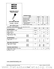 MPF232 datasheet pdf Motorola