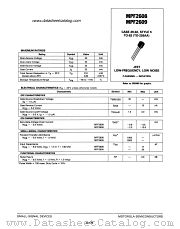 MPF2609 datasheet pdf Motorola