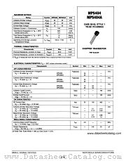 MPS404A datasheet pdf Motorola