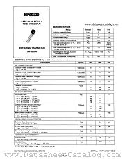 MPS5139 datasheet pdf Motorola