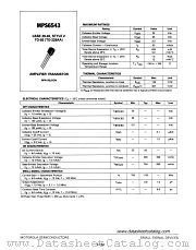 MPS6543 datasheet pdf Motorola