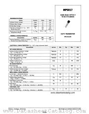 MPSH17 datasheet pdf Motorola