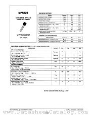 MPSH20 datasheet pdf Motorola