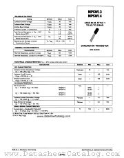 MPSW14 datasheet pdf Motorola