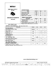 MXTA14 datasheet pdf Motorola