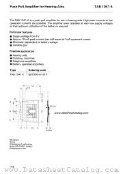 TAB1041K datasheet pdf Siemens