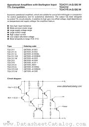 TCA312 datasheet pdf Siemens