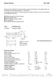 TCA780 datasheet pdf Siemens